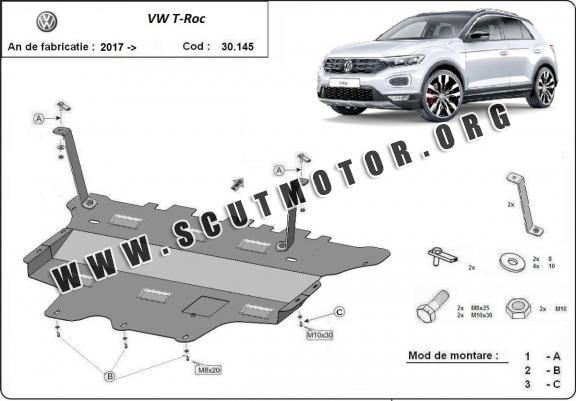 Scut motor metalic Volkswagen T-Roc - cutie de viteză manuală