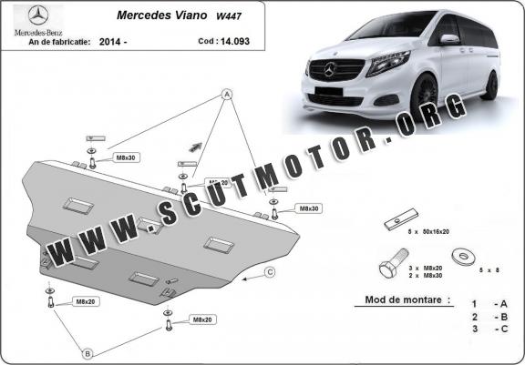 Scut motor metalic Mercedes Viano W447, 4x2, 1.6 D