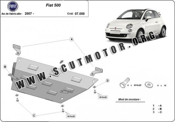 Scut motor metalic Fiat 500 