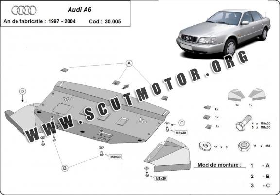 Scut motor metalic Audi A6