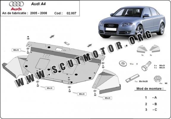 Scut motor metalic Audi A4 B7