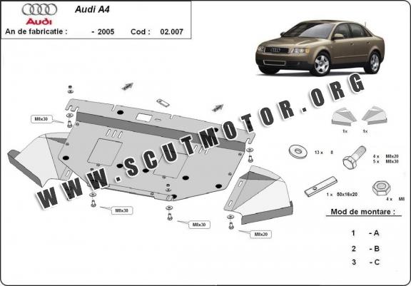 Scut motor metalic Audi A4 B6