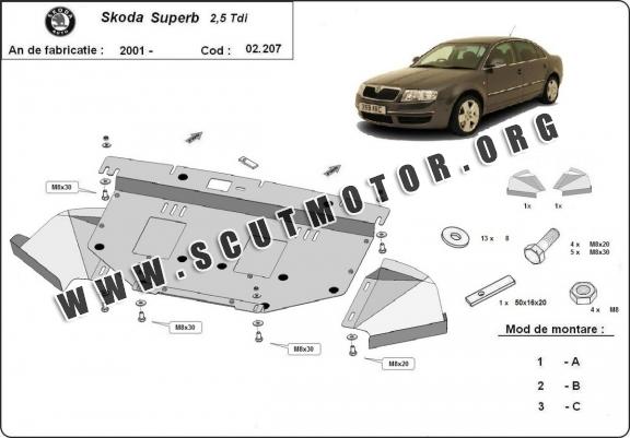 Scut motor metalic Skoda Superb