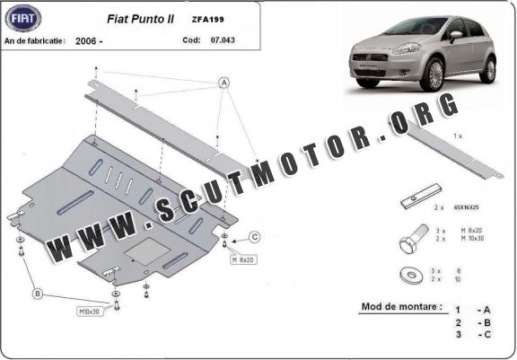 Scut motor metalic Fiat Punto 2