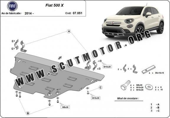 Scut motor metalic Fiat 500x