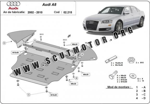 Scut motor metalic Audi A8