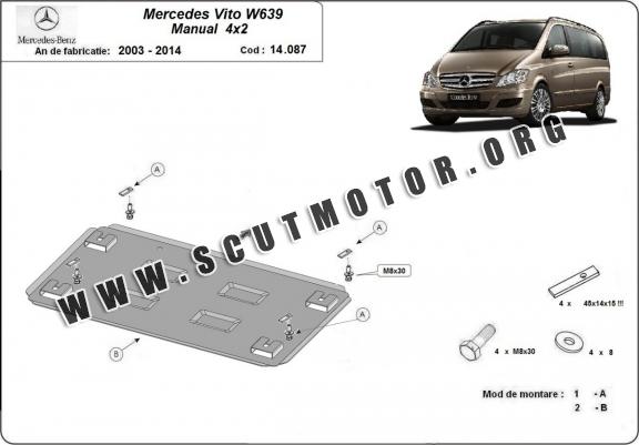 Scut motor metalic Mercedes Viano W639 - 2.2 D 4x2