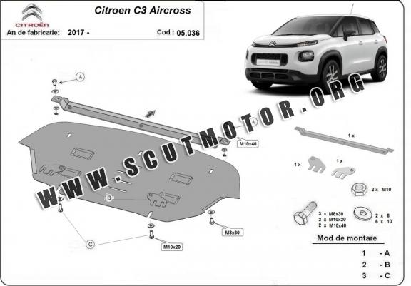 Scut motor metalic Citroen C3 Aircross