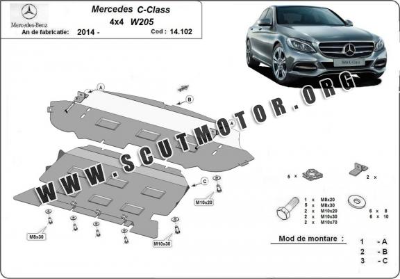 Scut motor metalic  Mercedes C-Class W205 4x4