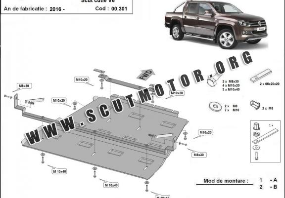 Scut cutie de viteză și diferențial Volkswagen Amarok - pentru motorizare V6