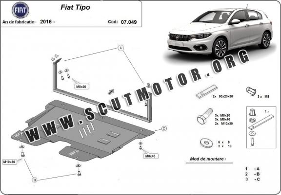 Scut motor metalic Fiat Tipo