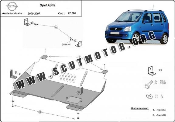 Scut motor metalic Opel Agila (H00)