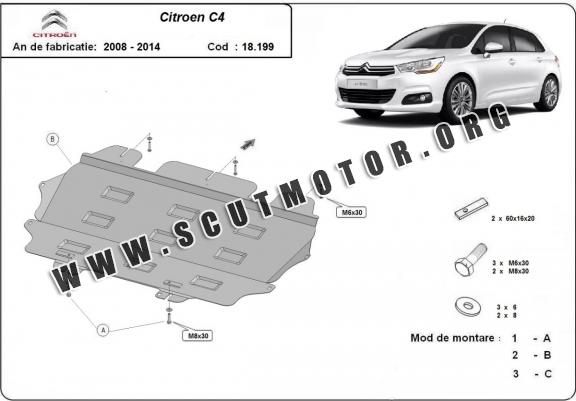 Scut motor metalic Citroen C4