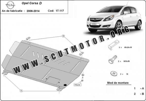 Scut motor metalic Opel Corsa D