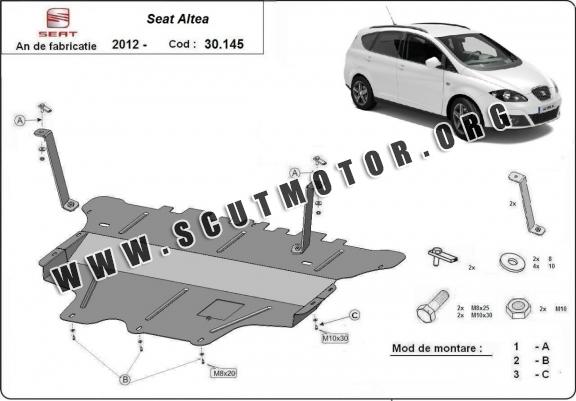 Scut motor metalic Seat Altea - cutie viteză manuală