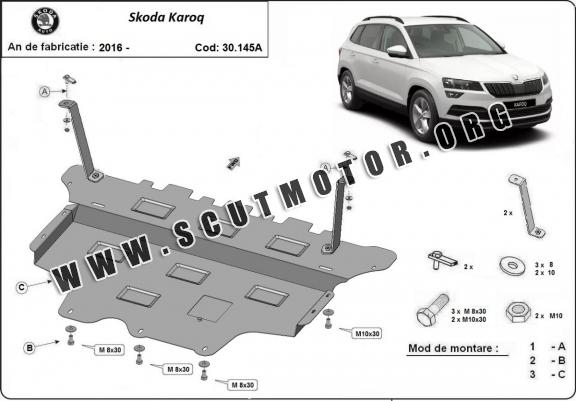 Scut motor metalic Skoda Karoq - cutie de viteză automată