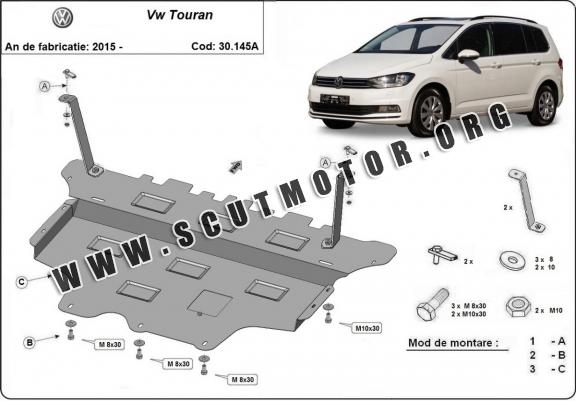 Scut motor metalic Volkswagen Touran - cutie de viteză automată