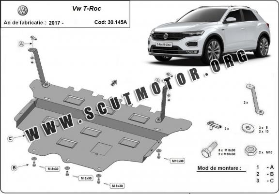 Scut motor metalic Volkswagen T-Roc - cutie de viteză automată