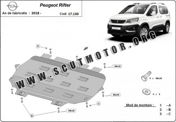 Scut motor metalic Peugeot Rifter