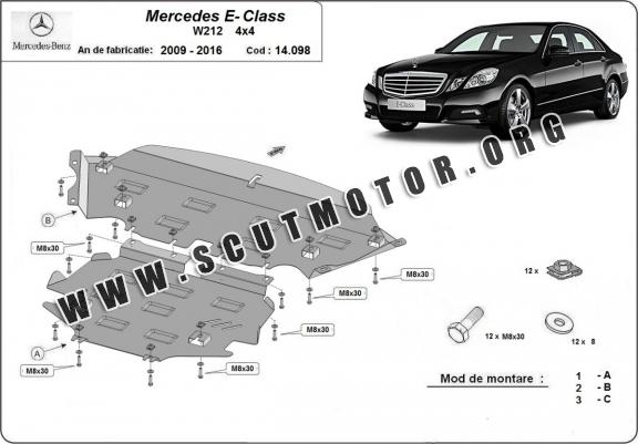 Scut motor metalic Mercedes E-Classe W212 - 4x4