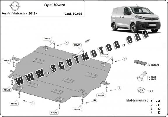 Scut motor metalic Opel Vivaro