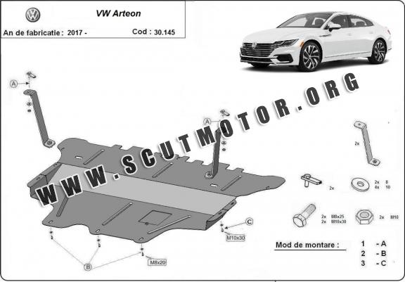 Scut motor metalic Volkswagen Arteon - cutie de viteza manuala