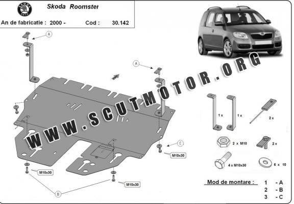 Scut motor metalic Skoda Roomster