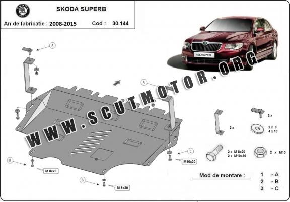 Scut motor metalic Skoda Superb II
