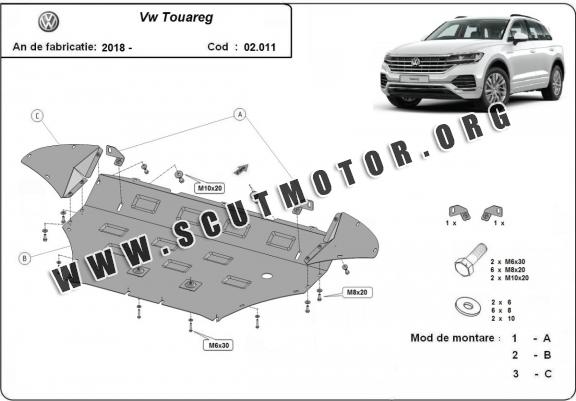 Scut motor metalic VW Touareg