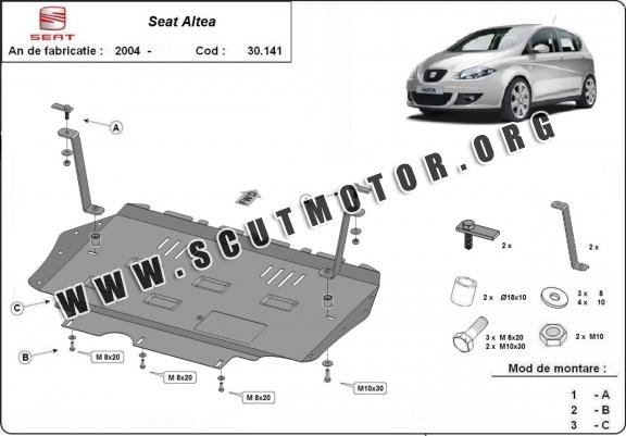 Scut motor metalic Seat Altea (cutie de viteză manuală)