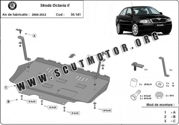 Scut motor metalic Skoda Octavia 2