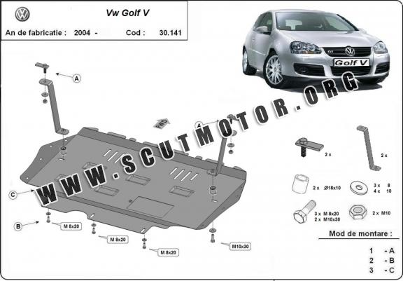 Scut motor metalic VW Golf 5