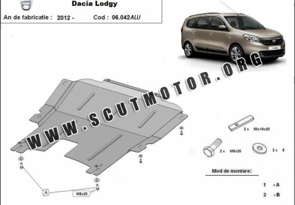 Scut motor metalic din aluminiu Dacia Lodgy