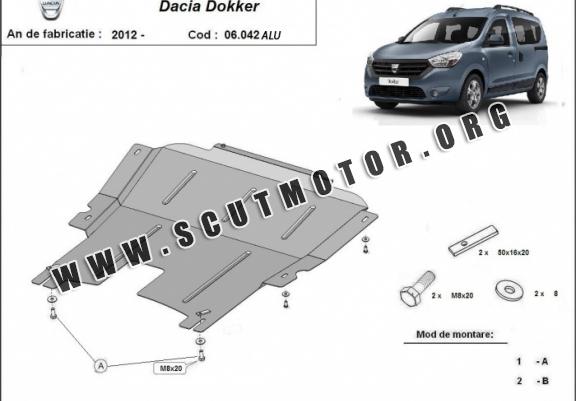 Scut motor metalic din aluminiu Dacia Dokker