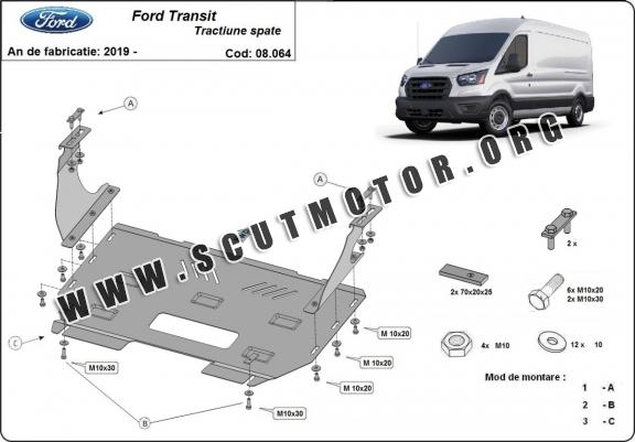 Scut motor metalic Ford Transit (tractiune spate)