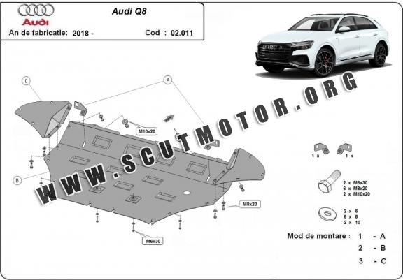 Scut motor metalic Audi Q8