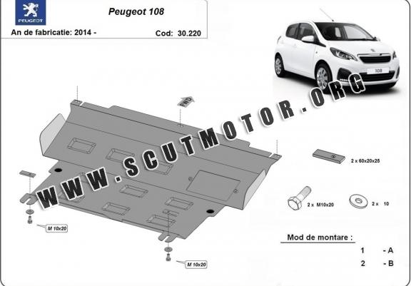 Scut motor metalic Peugeot 108