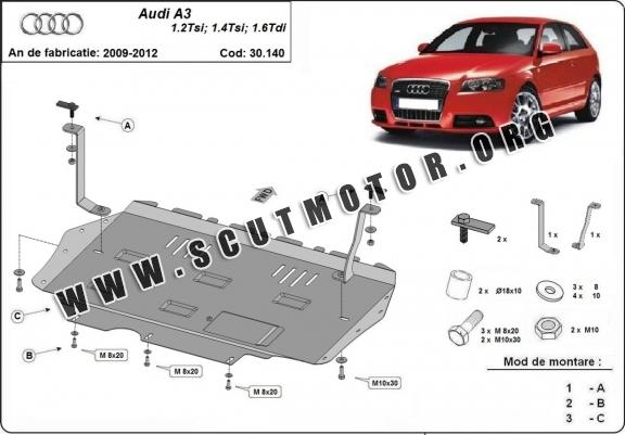 Scut motor metalic Audi A3