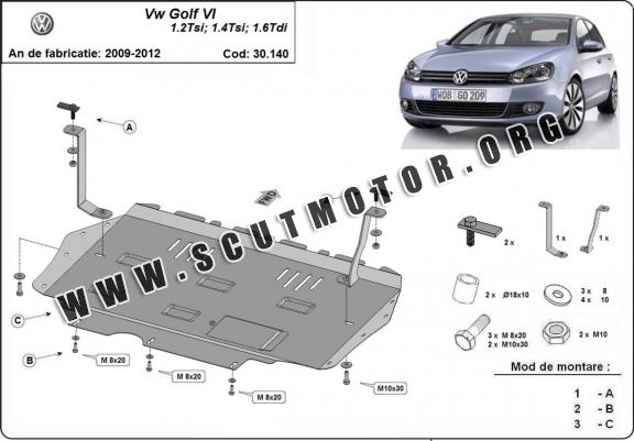 Scut motor metalic VW Golf 6