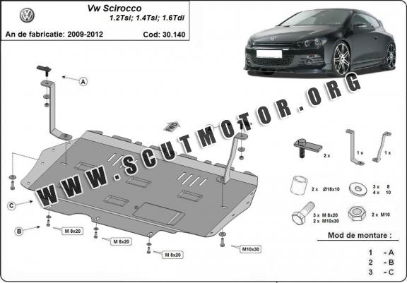 Scut motor metalic Volkswagen Scirocco