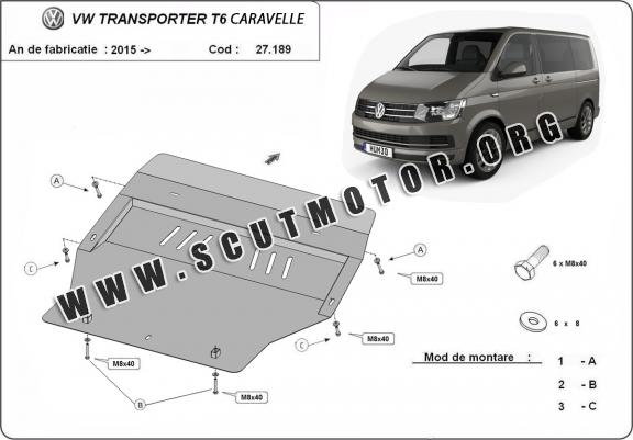 Scut motor metalic Volkswagen Caravelle T5, T6