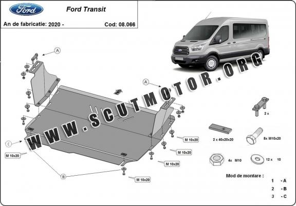 Scut motor metalic Ford Transit - tractiune fata