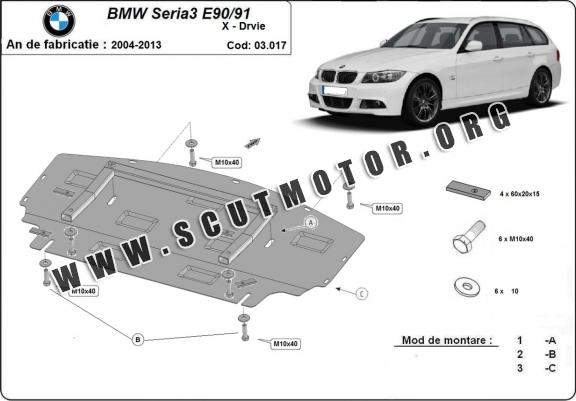 Scut sub bara fata si radiator  BMW seria 3 - E90