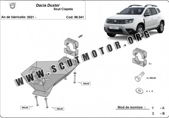 Scut clapeta EGR Dacia Duster