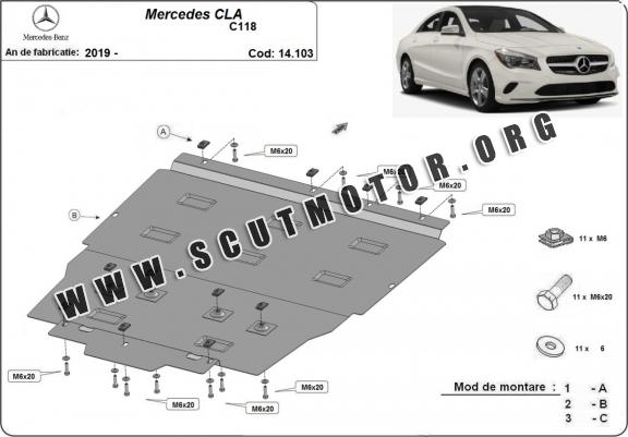 Scut motor metalic Mercedes  CLA C118