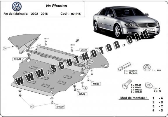 Scut motor metalic Volkswagen Phaeton