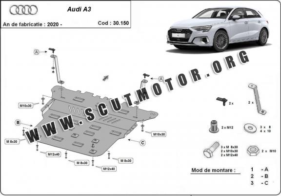 Scut motor metalic Audi A3
