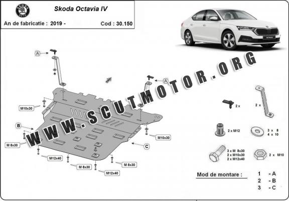 Scut motor metalic Skoda Octavia 4