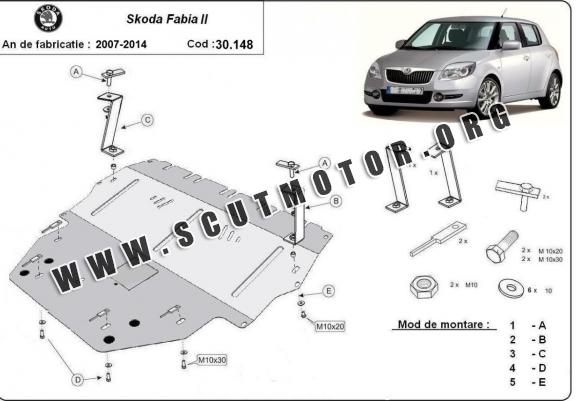 Scut motor metalic Skoda Fabia 2 - Diesel