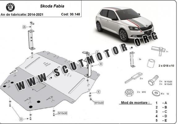 Scut motor metalic Skoda Fabia 3 - Diesel